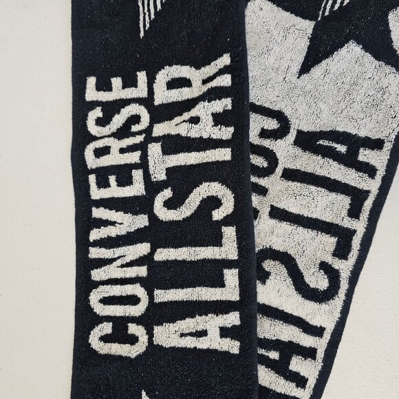 Converse All Star Retro Y2K Reversible Navy/White Terry Cloth Scarf Winter Punk - Picture 8 of 8